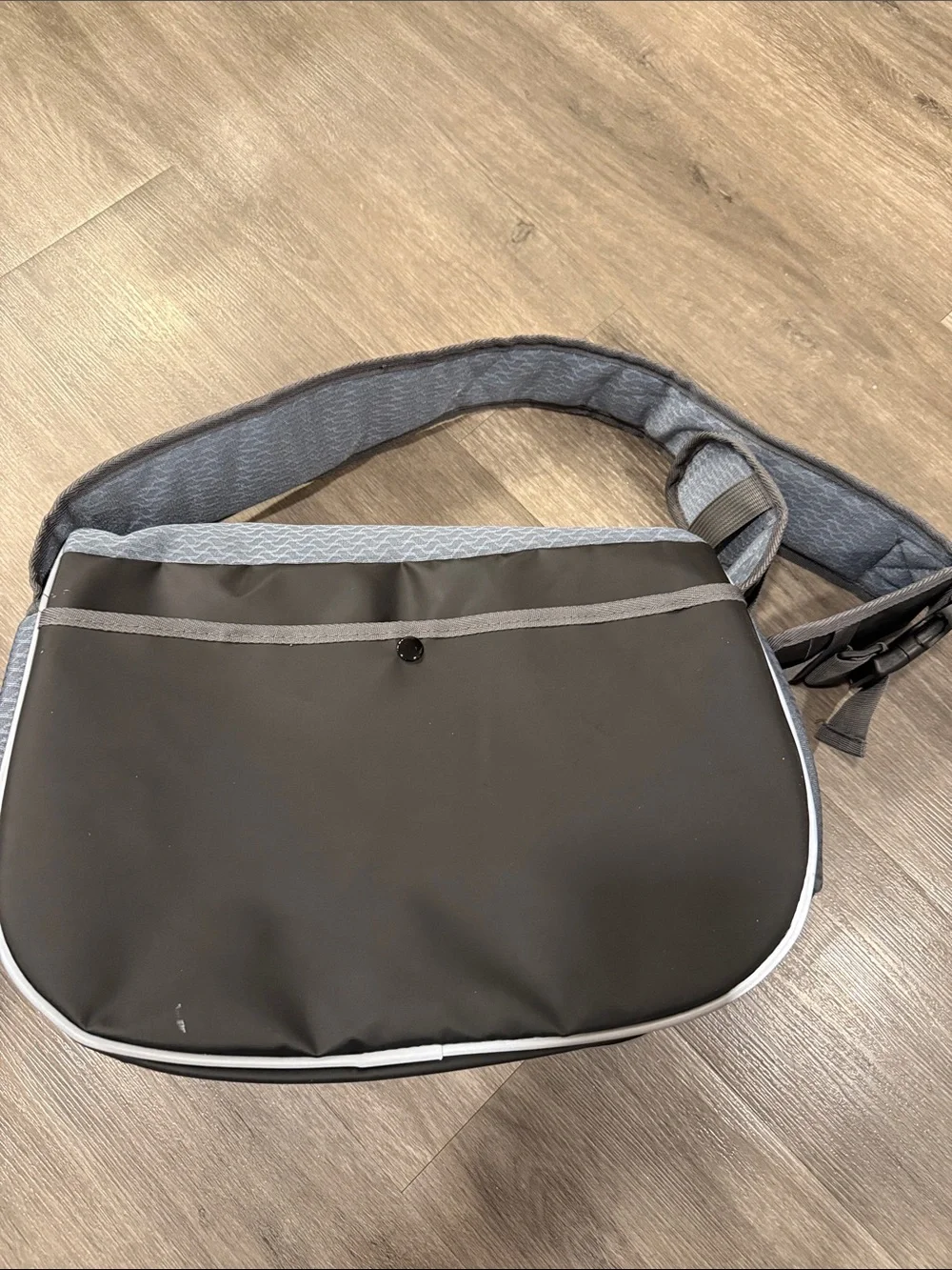 Gray and Black Crossbody Dog Carrier